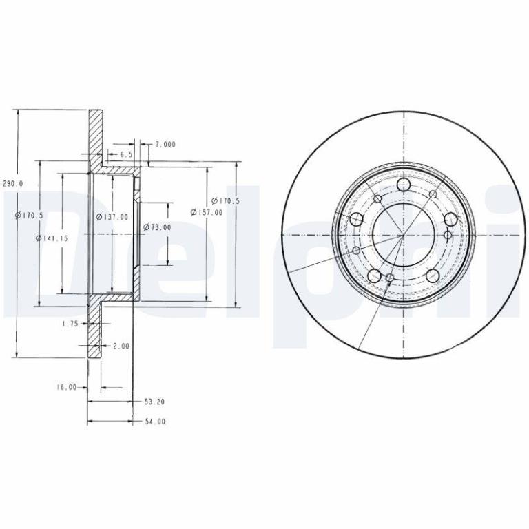 Disques de frein DELPHI ref. BG2257