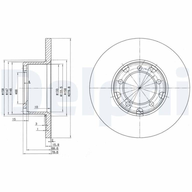 Disques de frein DELPHI BG2265
