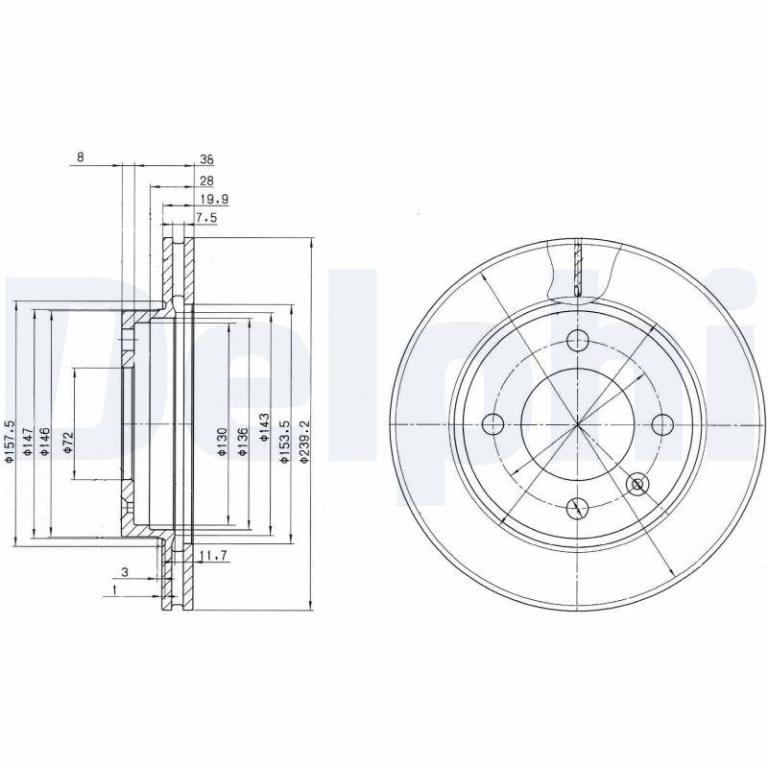 Disques de frein DELPHI BG2273