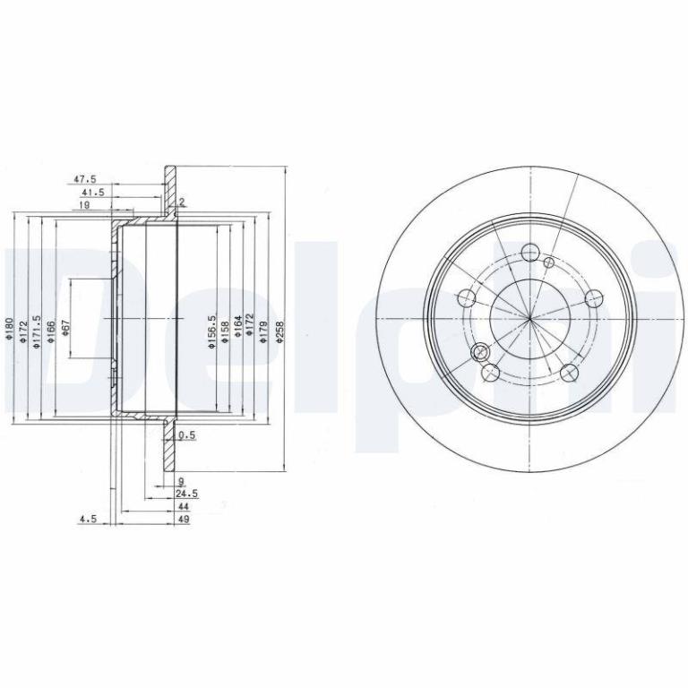 Disques de frein DELPHI BG2291