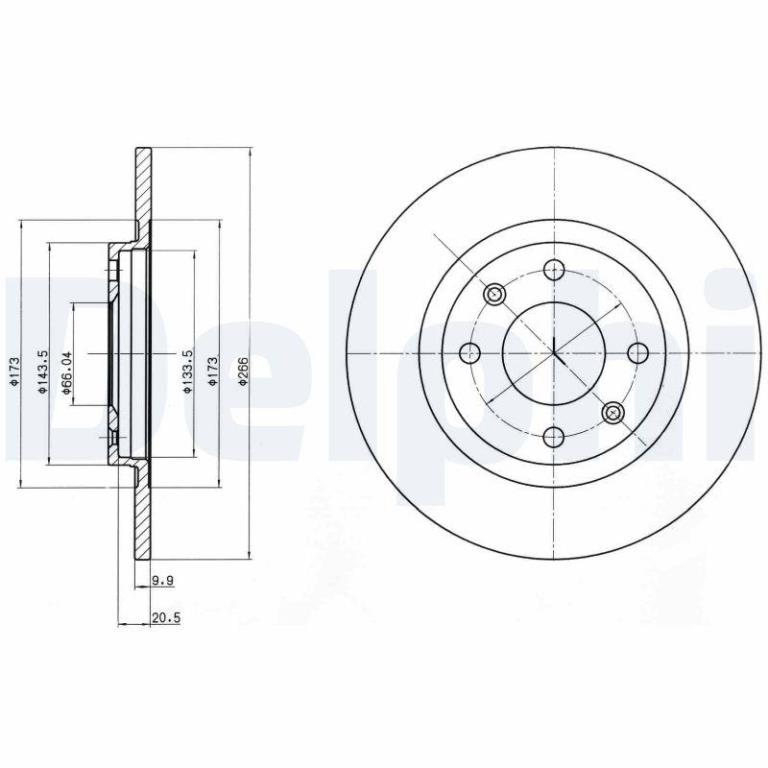 Disques de frein DELPHI ref. BG2308