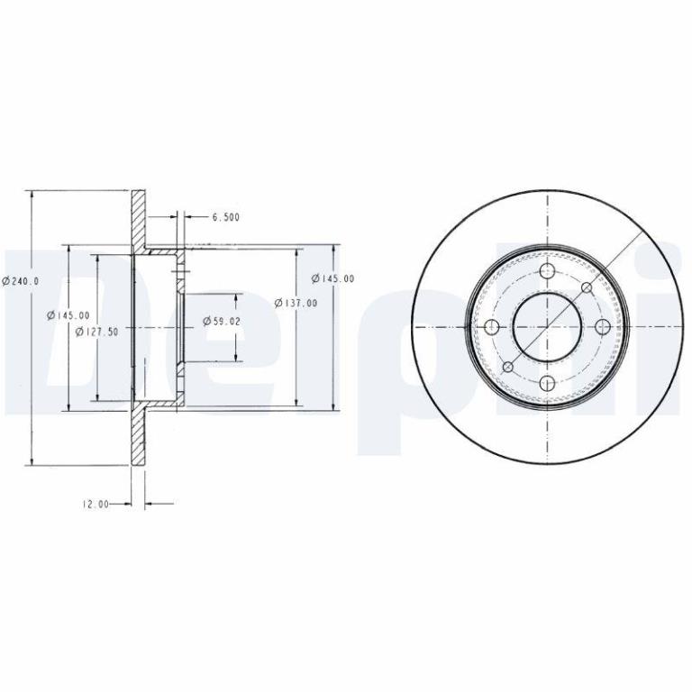 Disques de frein DELPHI ref. BG2313