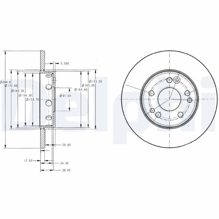 Disques de frein DELPHI BG2314