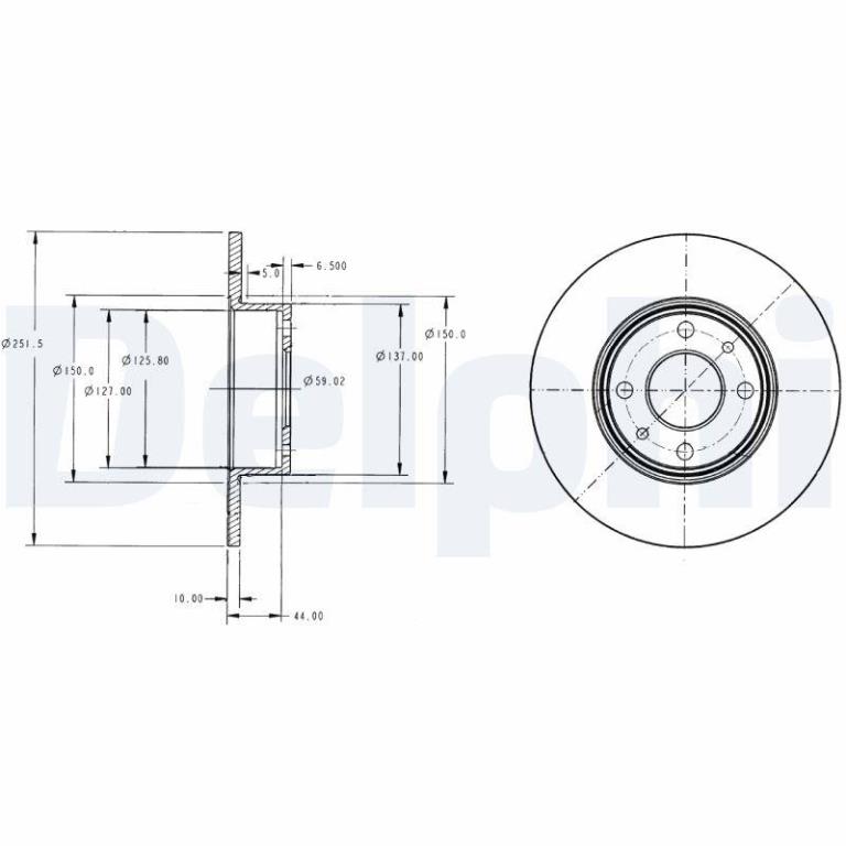 Disques de frein DELPHI BG2322