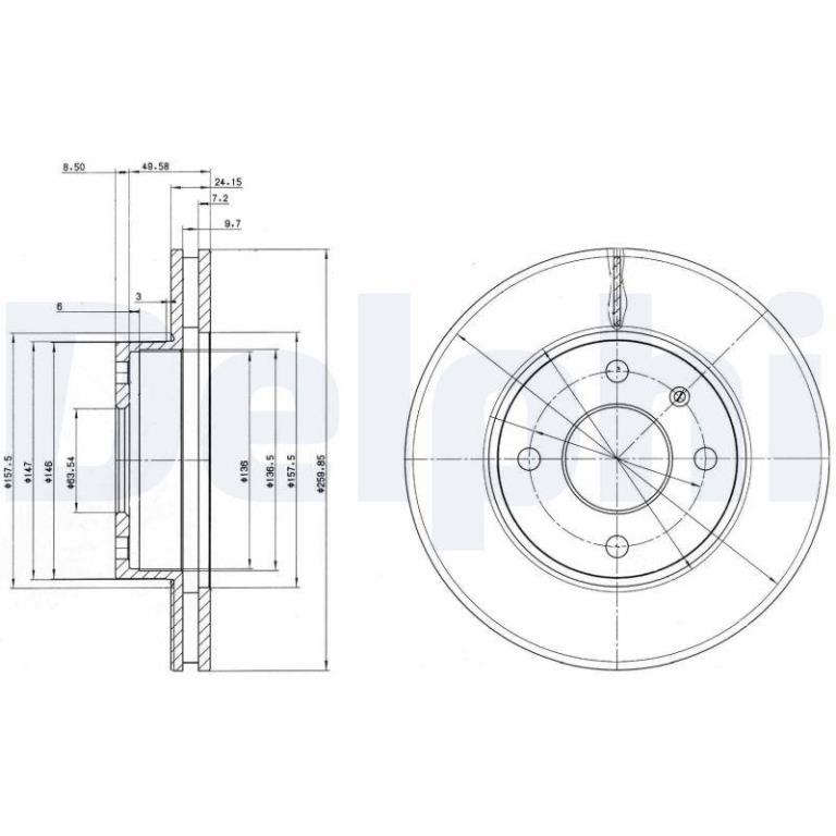 Disques de frein DELPHI BG2339