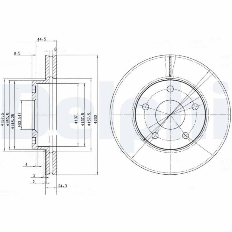 Disques de frein DELPHI ref. BG2346