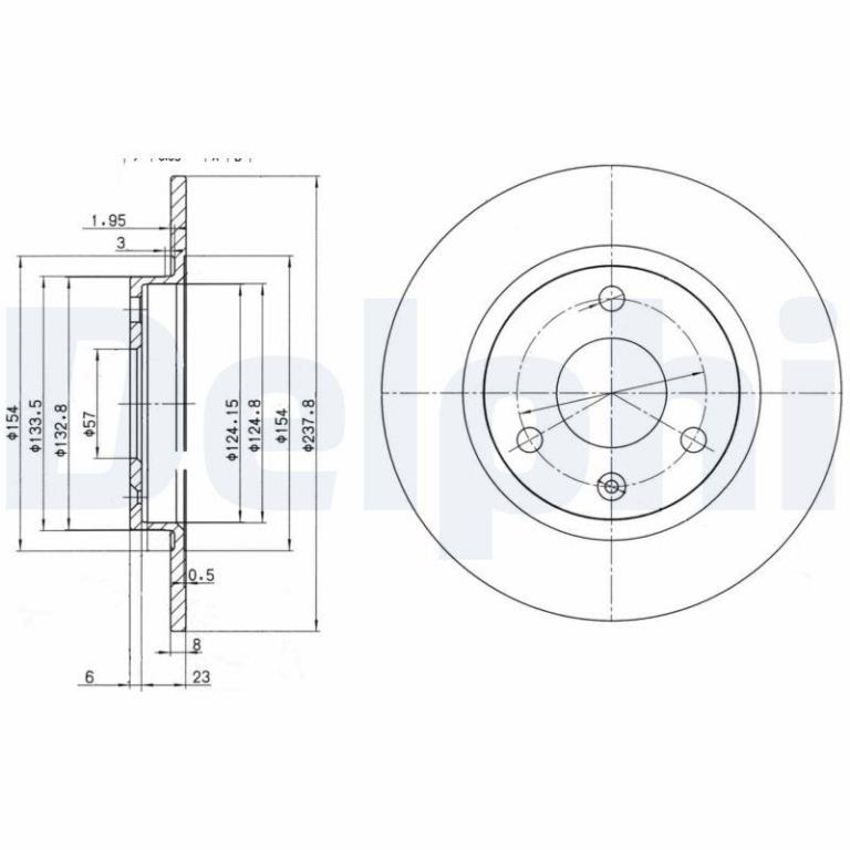 Disques de frein DELPHI BG2355