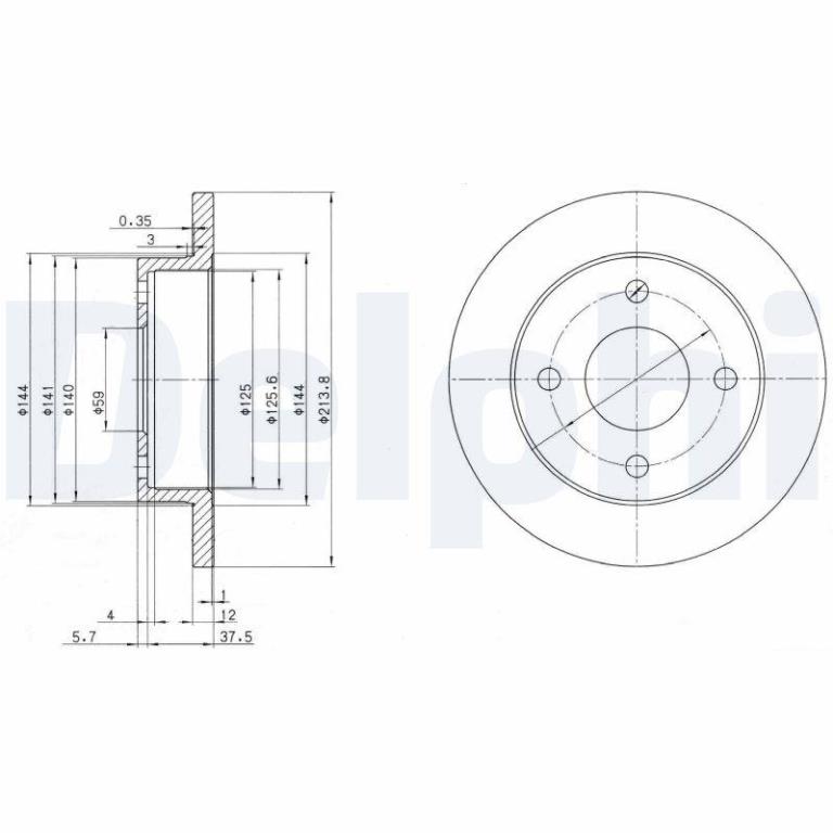 Disques de frein DELPHI BG2357