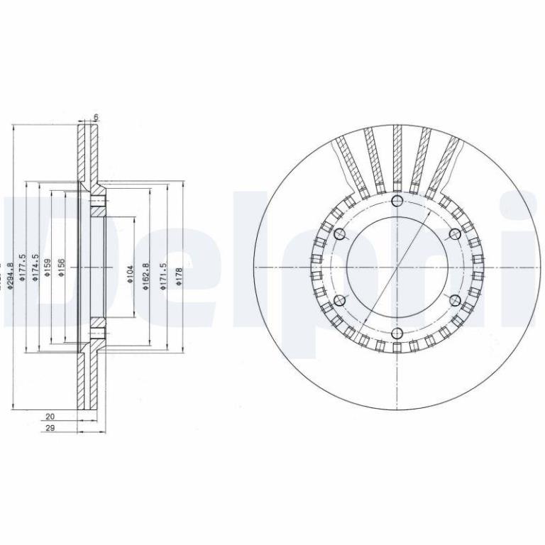 Disques de frein DELPHI ref. BG2365