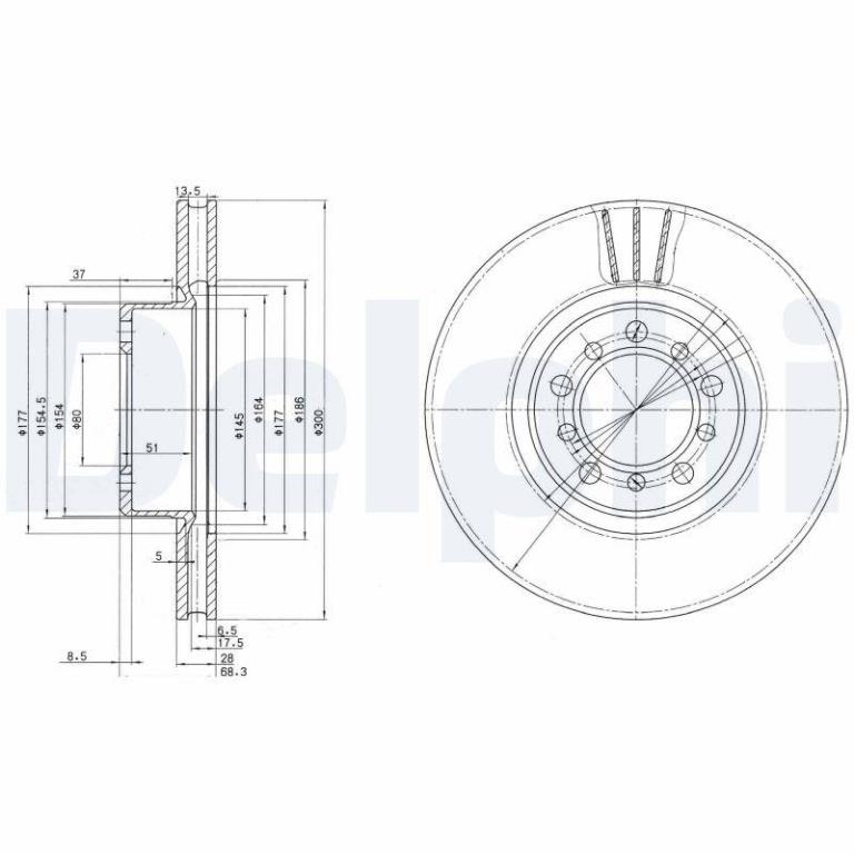 Disques de frein DELPHI BG2372