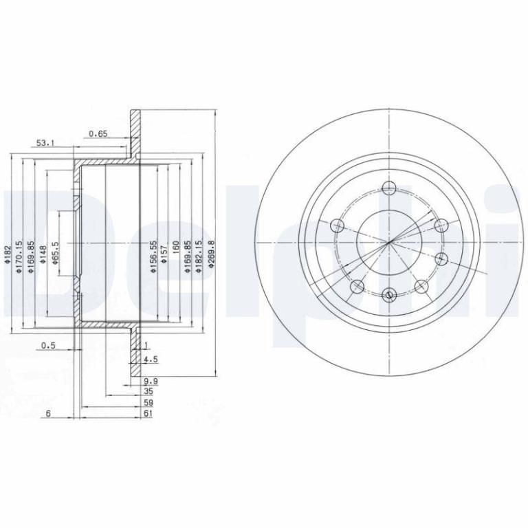 Disques de frein DELPHI ref. BG2381