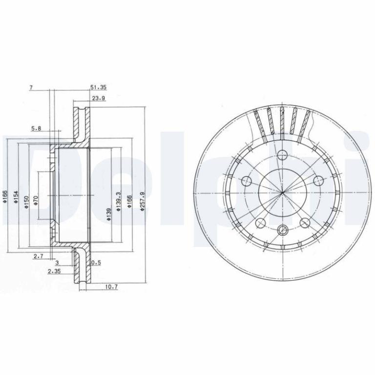 Disques de frein DELPHI BG2384