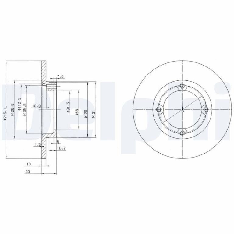 Disques de frein DELPHI ref. BG2400