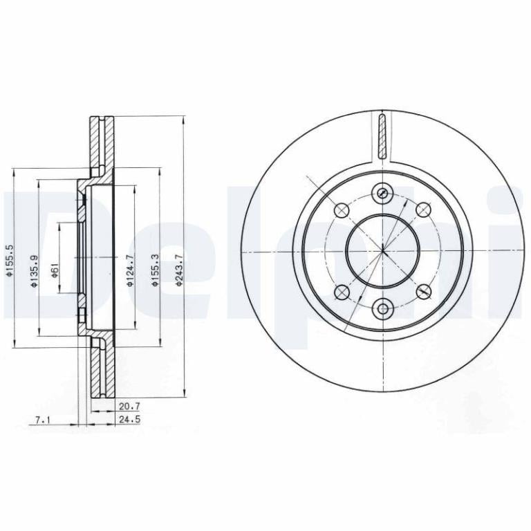 Disques de frein DELPHI BG2403