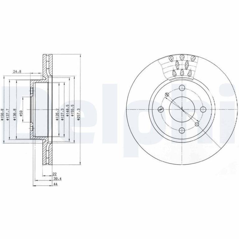 Disques de frein DELPHI BG2413