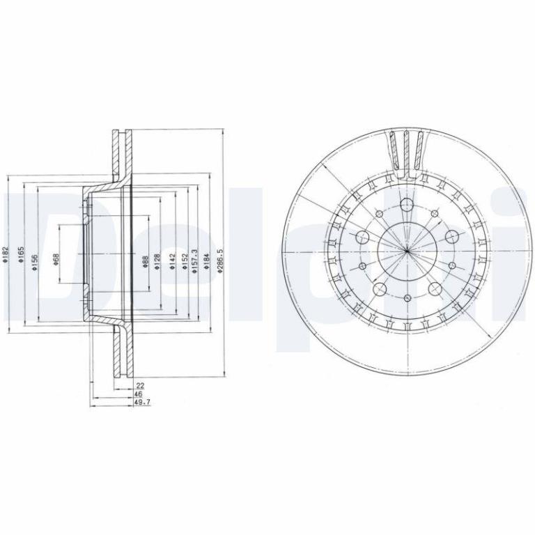 Disques de frein DELPHI BG2426