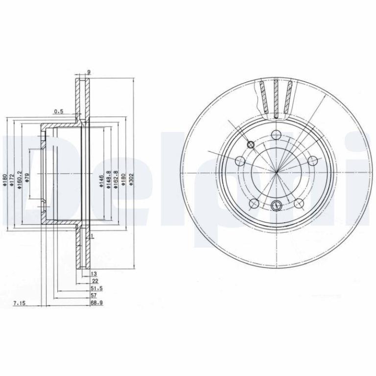 Disques de frein DELPHI ref. BG2433