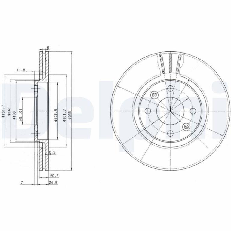 Disques de frein DELPHI BG2448