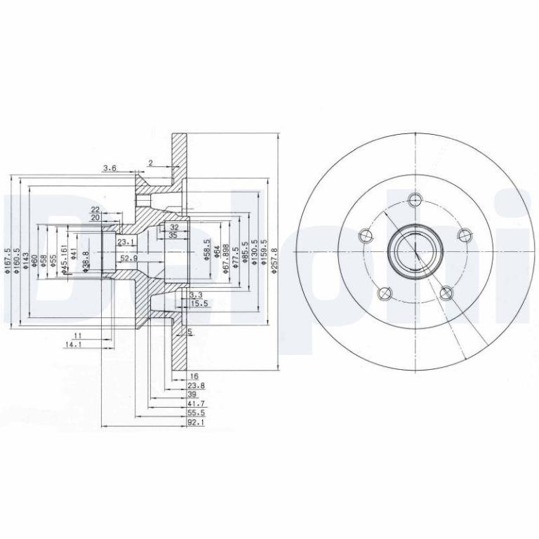 Disques de frein DELPHI BG2468