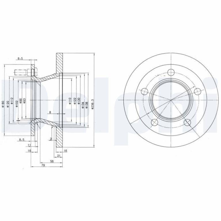 Disques de frein DELPHI BG2494