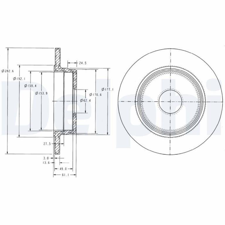 Disques de frein DELPHI BG2510