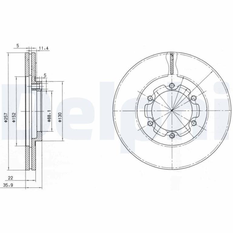 Disques de frein DELPHI ref. BG2524