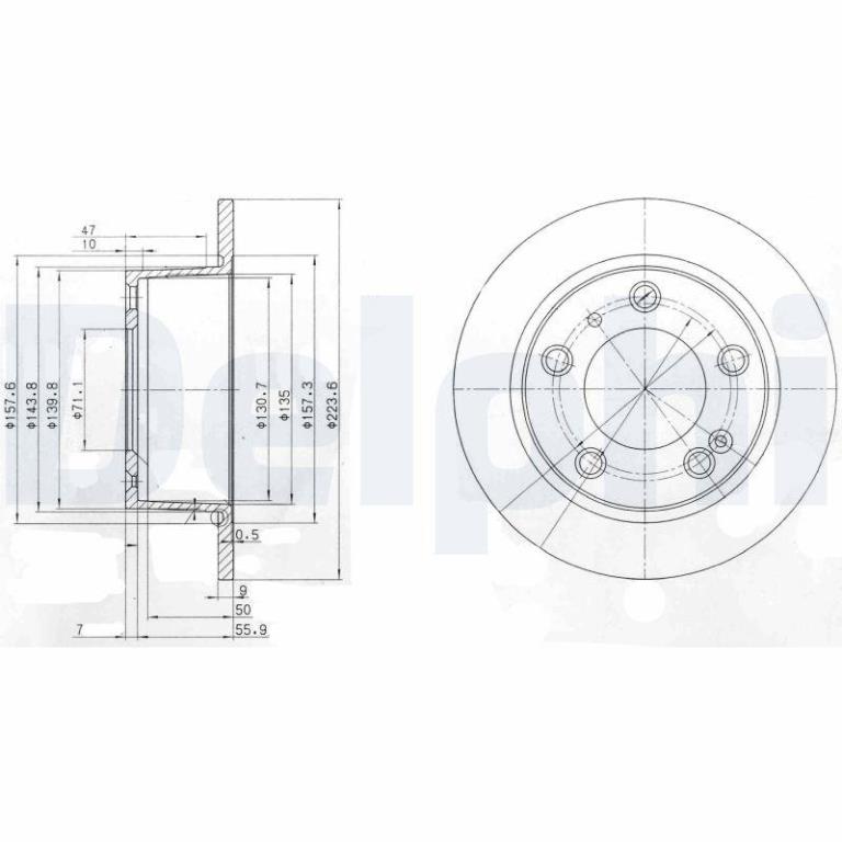 Disques de frein DELPHI BG2528