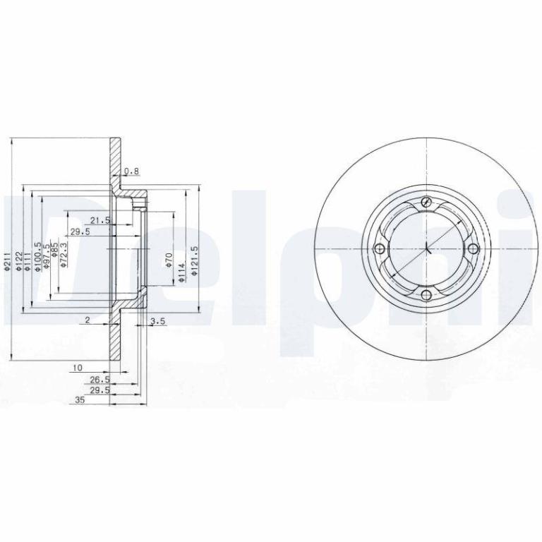 Disques de frein DELPHI BG2533