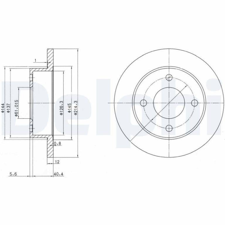 Disques de frein DELPHI BG2566