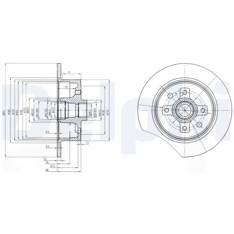 Disques de frein DELPHI ref. BG2571