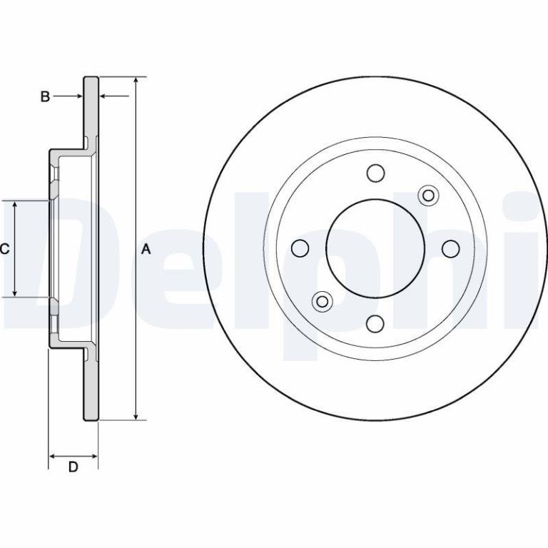 Disques de frein DELPHI BG2572