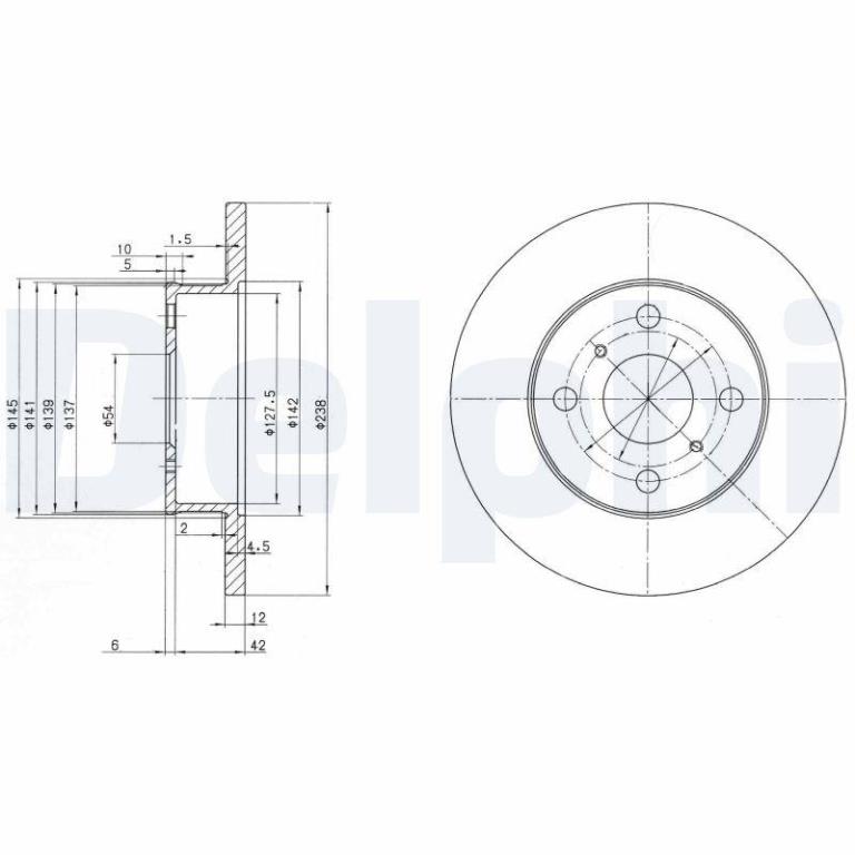 Disques de frein DELPHI BG2597
