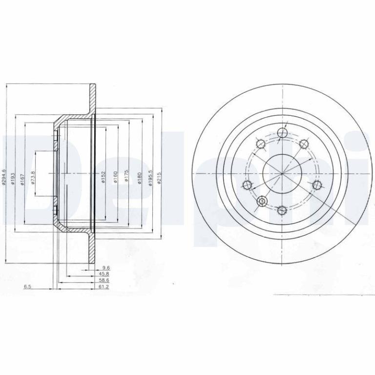 Disques de frein DELPHI ref. BG2614