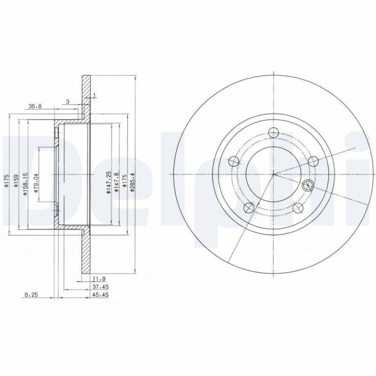 Disques de frein DELPHI BG2622