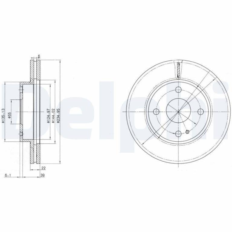 Disques de frein DELPHI BG2629