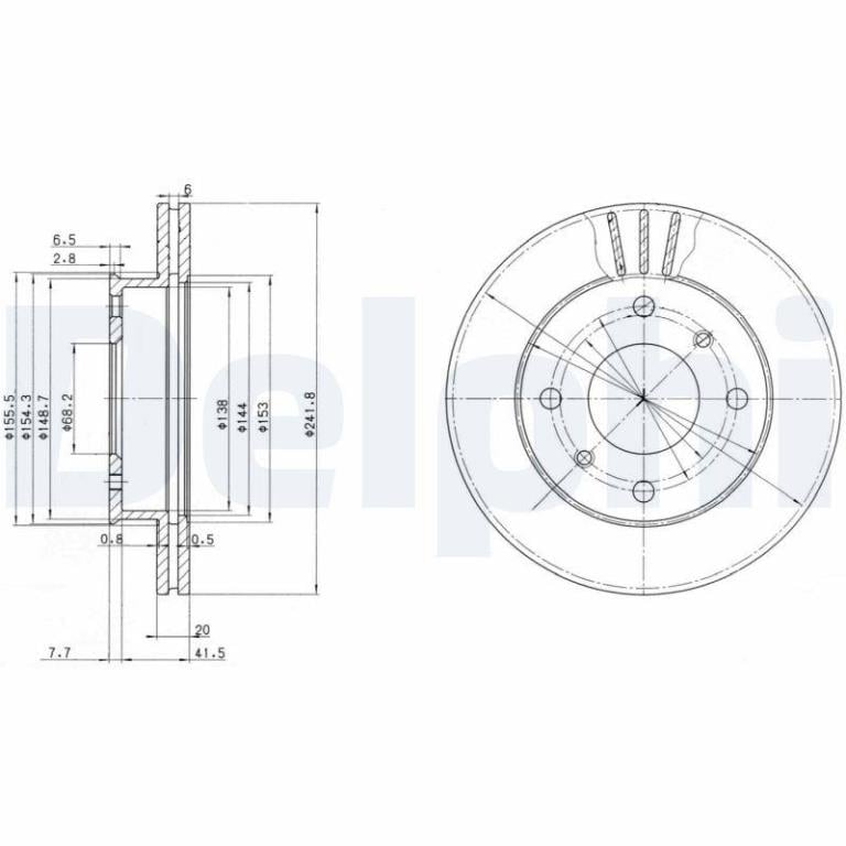 Disques de frein DELPHI BG2632