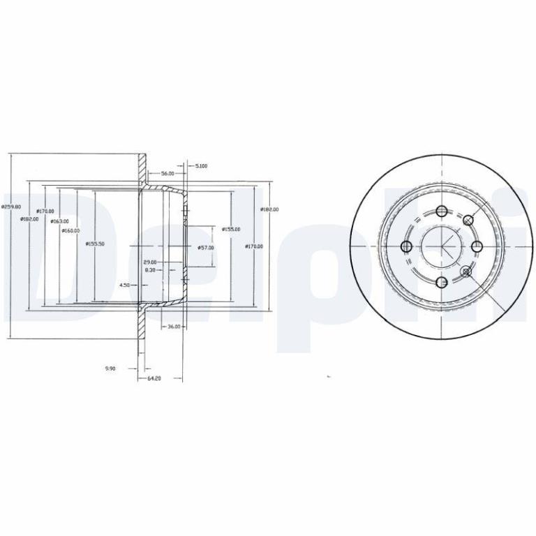 Disques de frein DELPHI BG2635