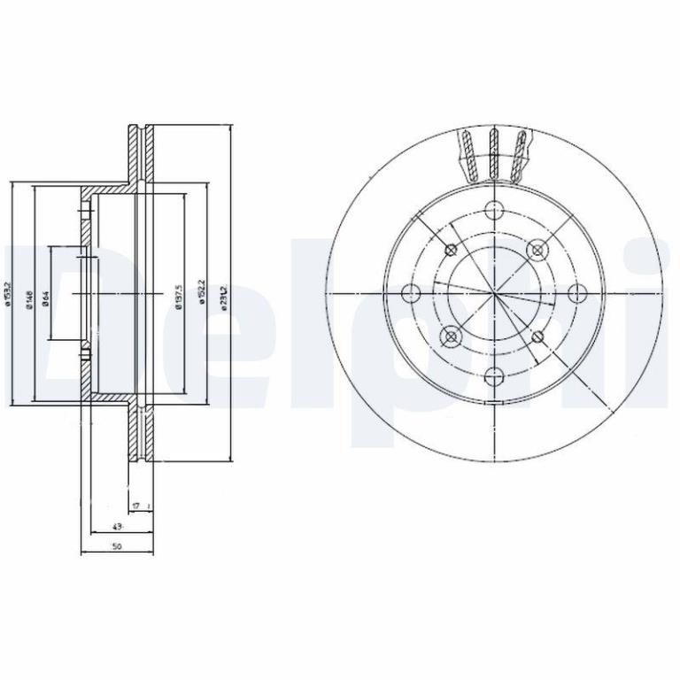 Disques de frein DELPHI BG2645
