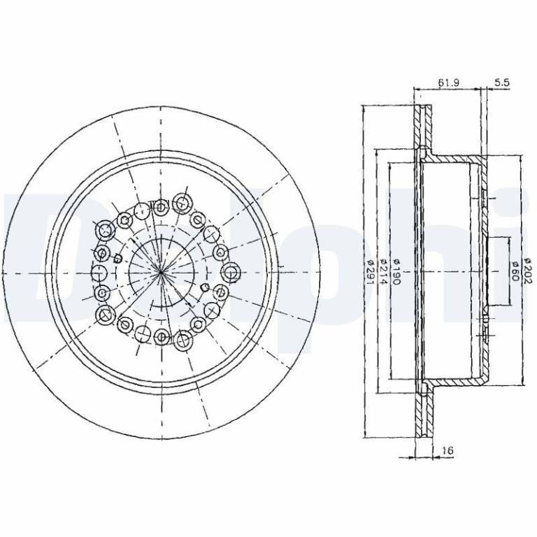 Disques de frein DELPHI BG2662