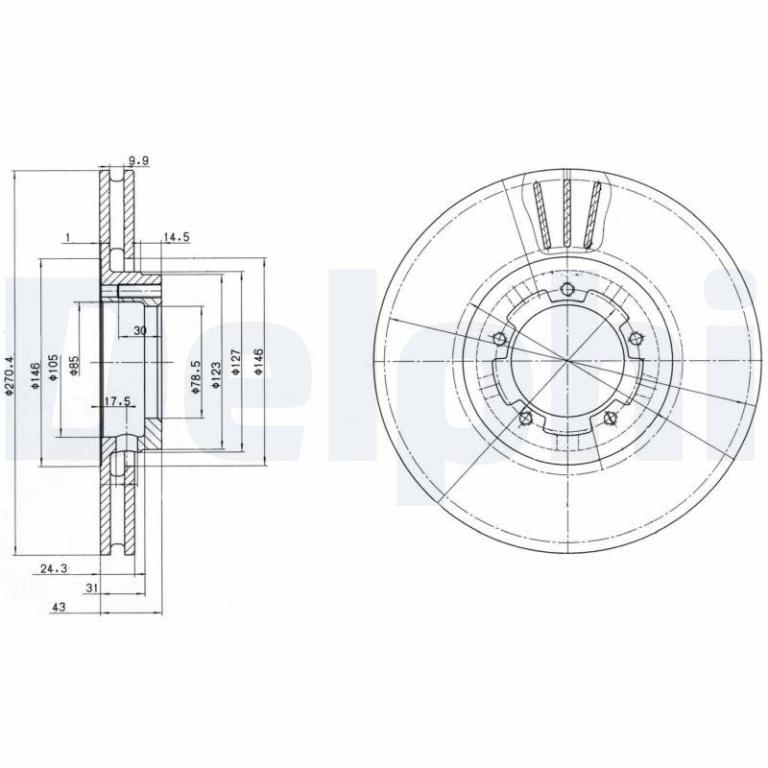 Disques de frein DELPHI BG2663