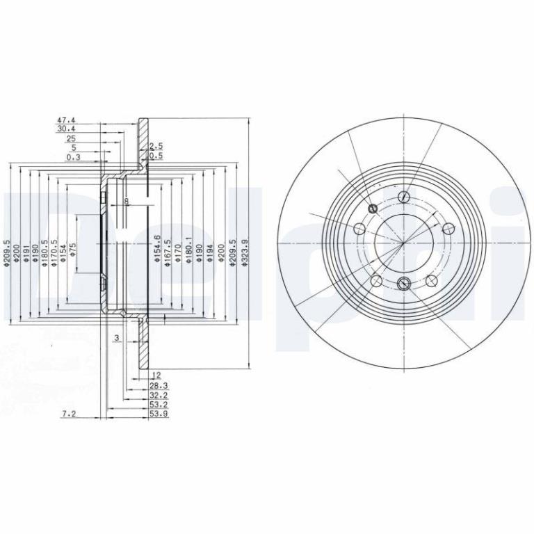Disques de frein DELPHI BG2671