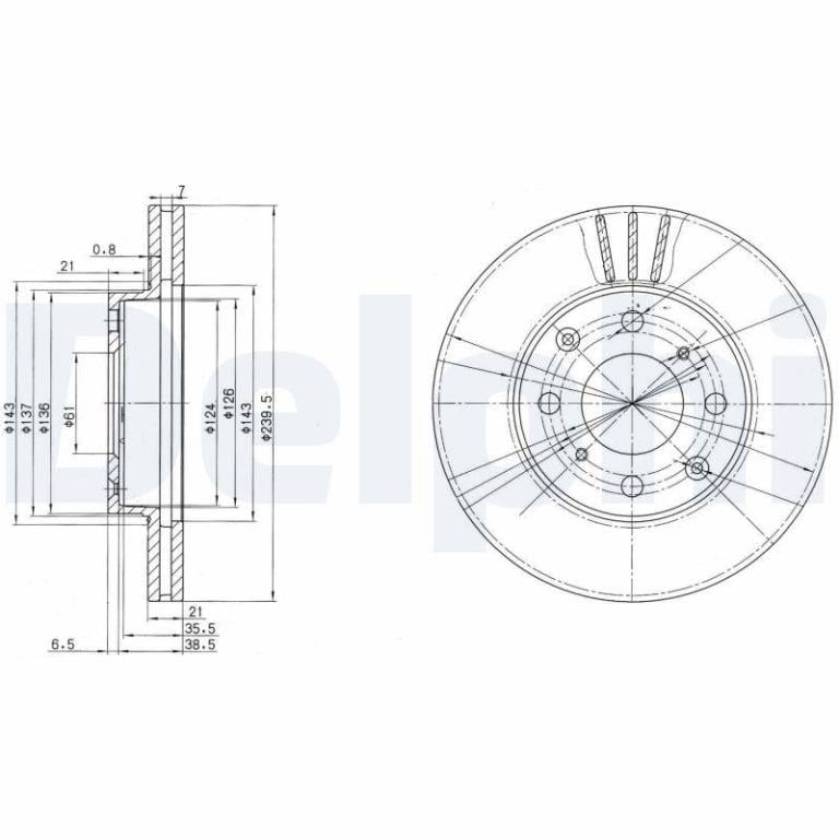 Disques de frein DELPHI BG2673