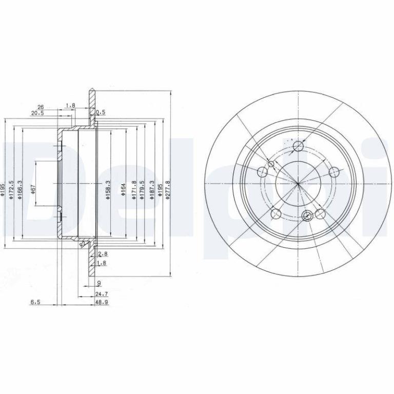 Disques de frein DELPHI BG2676
