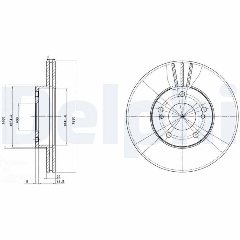 Disques de frein DELPHI BG2682