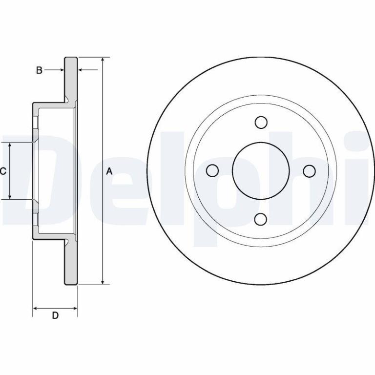Disques de frein DELPHI BG2683
