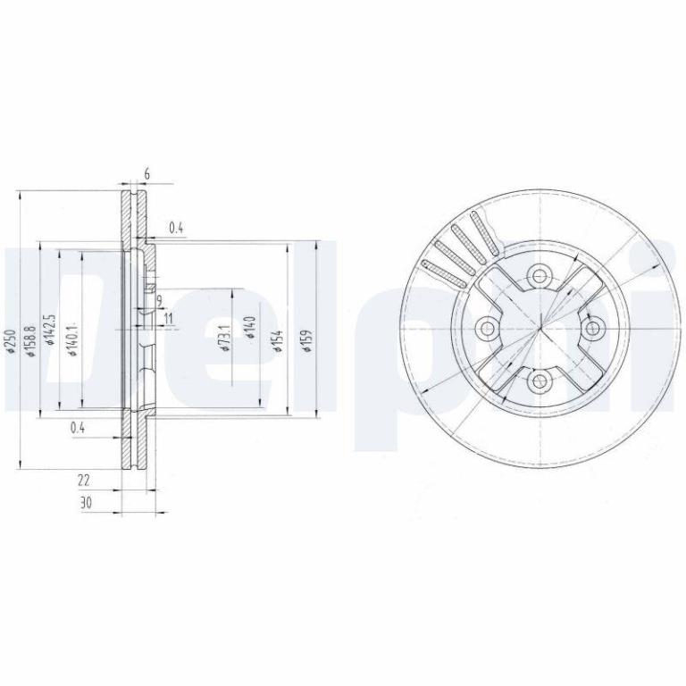 Discos de freno DELPHI ref. BG2685