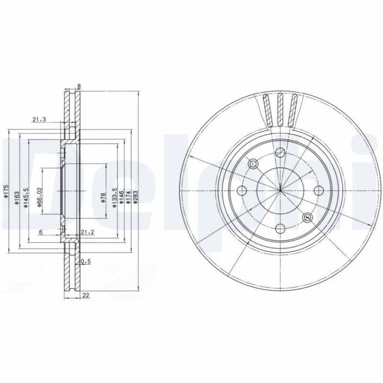 Disques de frein DELPHI BG2690
