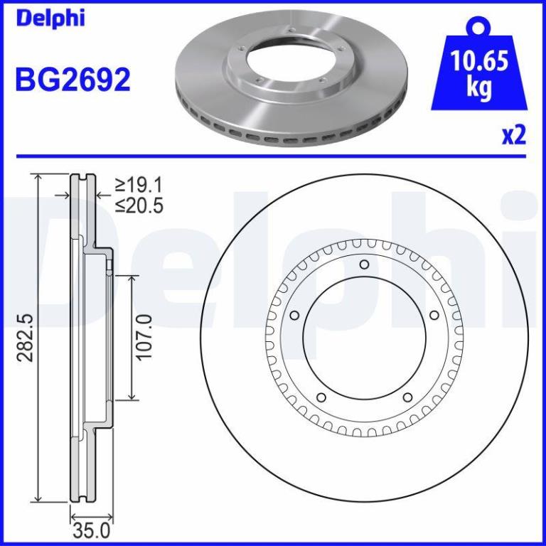 Disques de frein DELPHI ref. BG2692