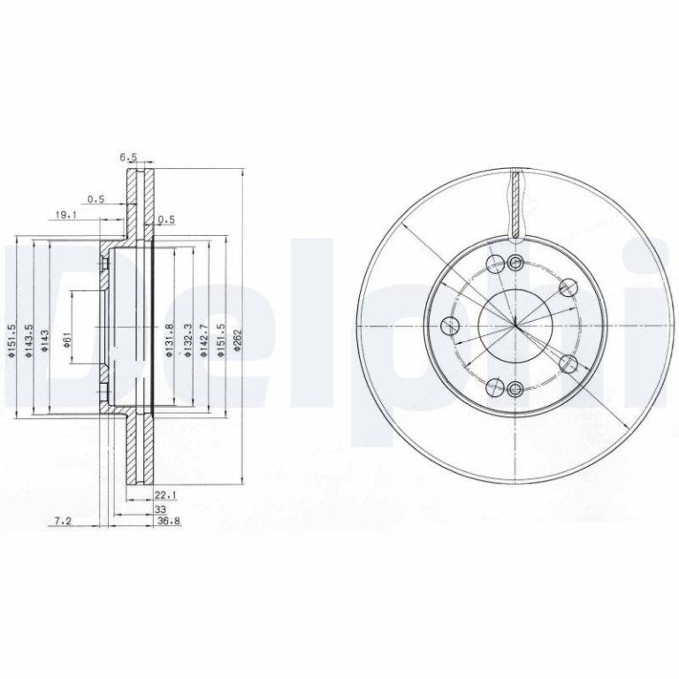 Disques de frein DELPHI BG2695