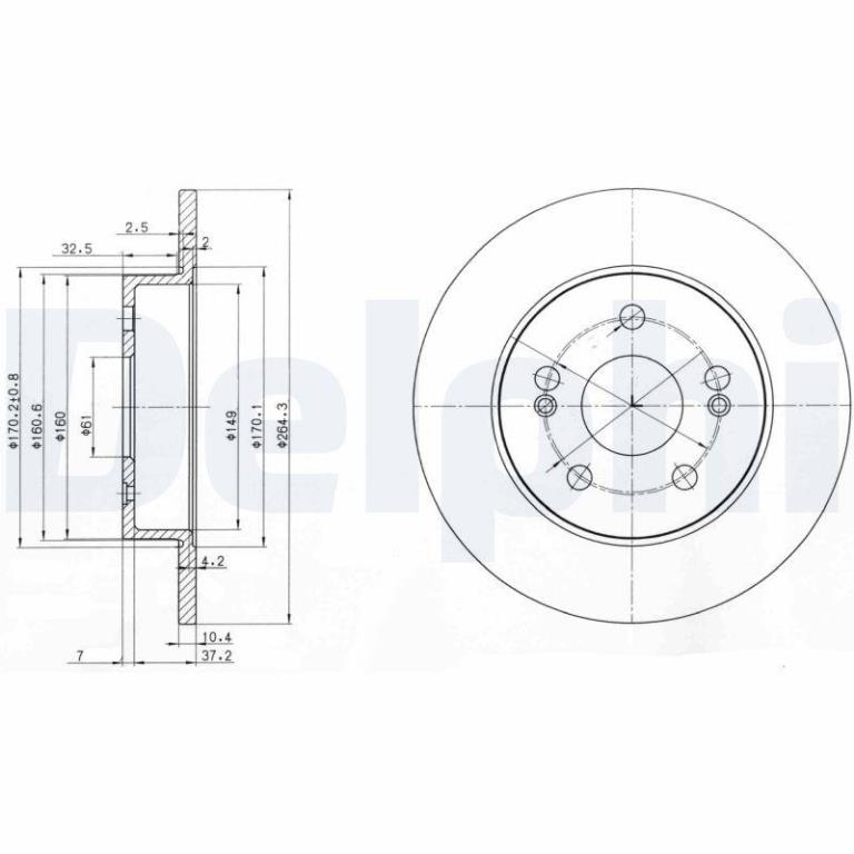 Disques de frein DELPHI BG2698